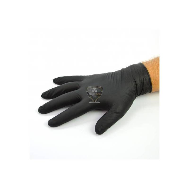 GANTS NITRILE NOIRS (x100)