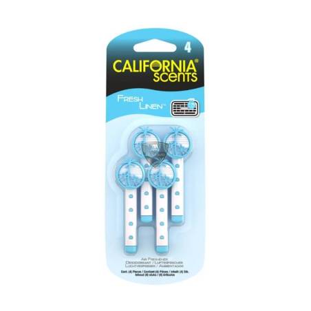 California Scents Vent Clip Fresh Linen x4 California Scents Vent Clip Fresh Linen x4