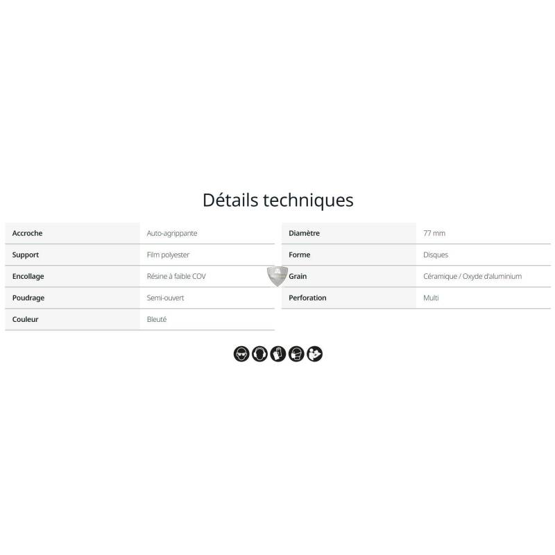 Mirka DISQUES ABRASIFS GALAXY 77mm