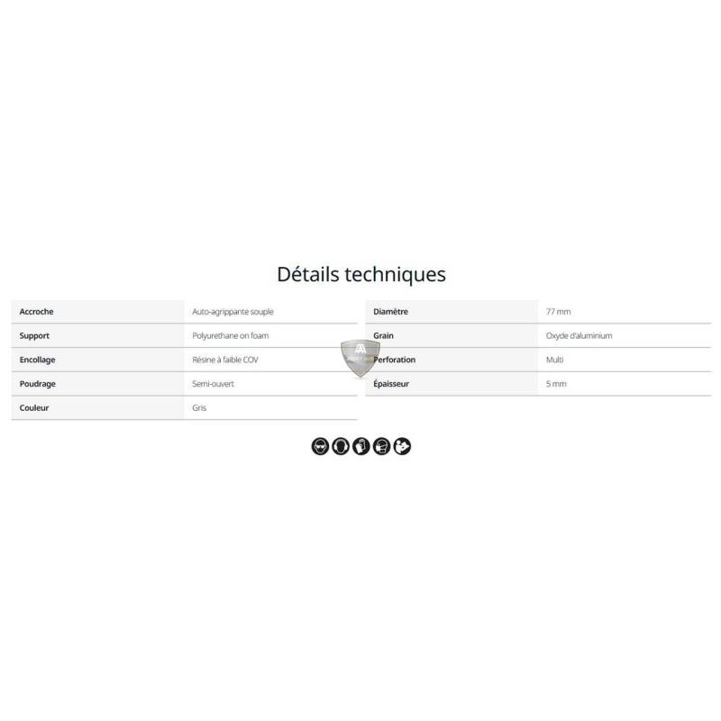 DISQUE ABRASIF SUR MOUSSE IRIDIUM SOFT 77mm (x20)