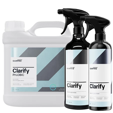 Nettoyant vitres voiture Carpro Clarify Ph2obic - Entretien facile déperlant - 500 ml, 1 L, 4 L