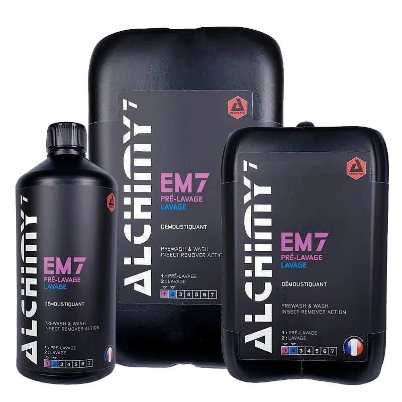 Mousse de prélavage voiture Alchimy7 EM7 - Nettoyage intensif pré-polissage - 1 L, 2.5 L, 5 L