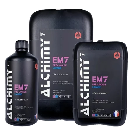 Mousse de prélavage voiture Alchimy7 EM7 - Nettoyage intensif pré-polissage - 1 L, 2.5 L, 5 L